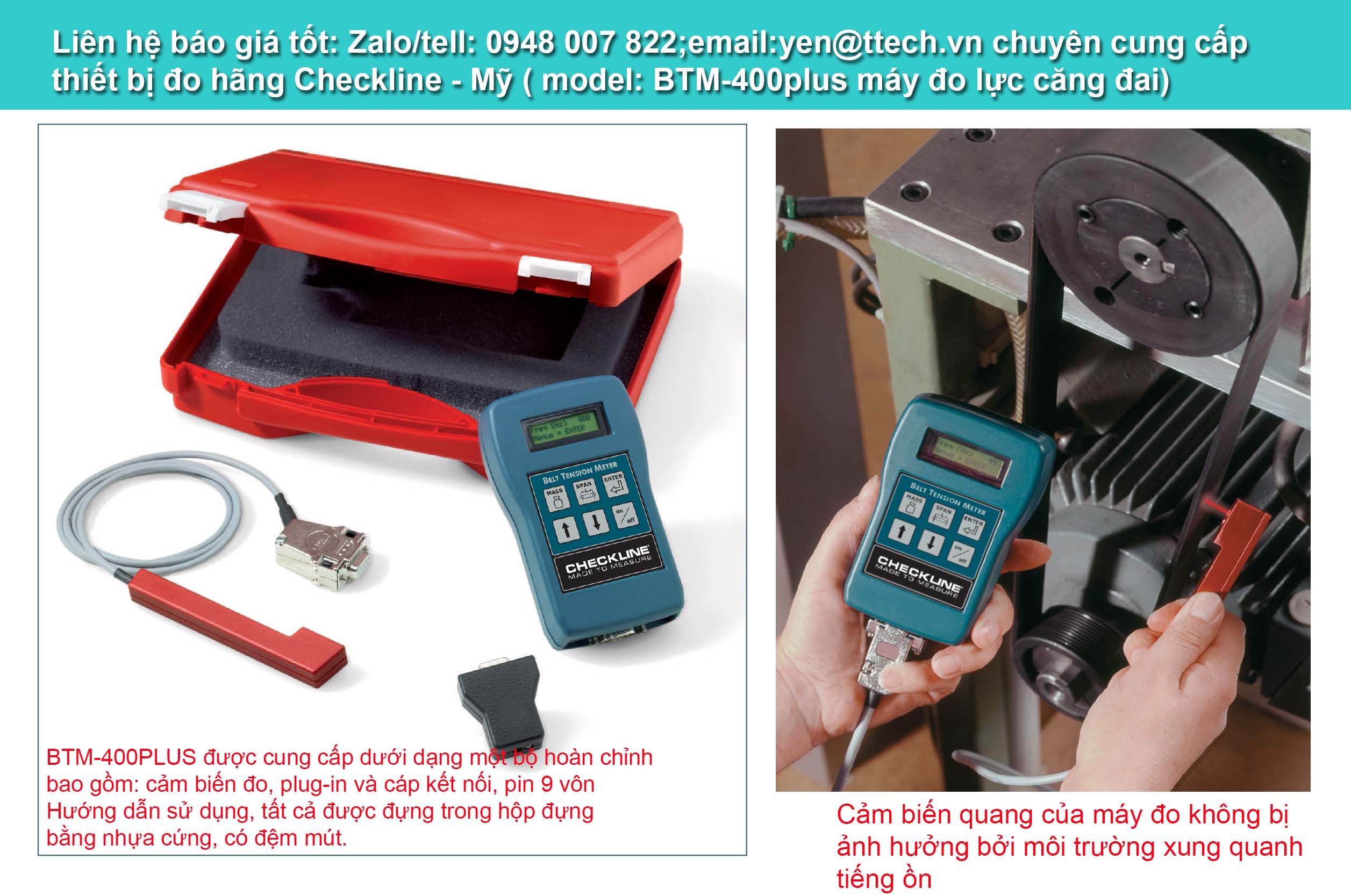 Máy Đo Lực Căng Dây Đai Checkline BTM-400Plus 4 May do luc cang day dai BTM 400plus Checkline