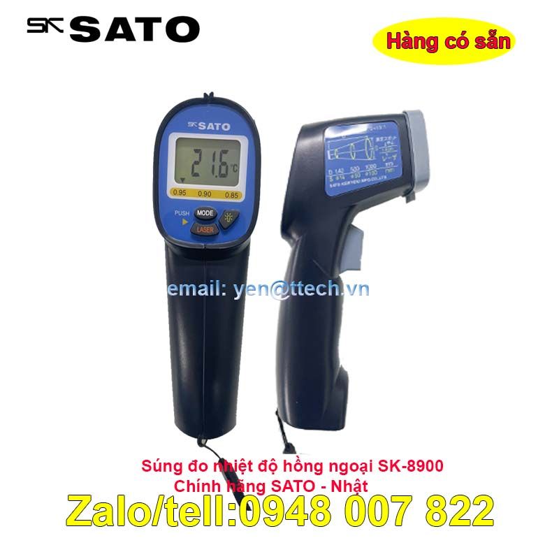 Nhiệt kế hồng ngoại Sato SK-8900 1 nhiet ke hong ngoai Sato SK-8900