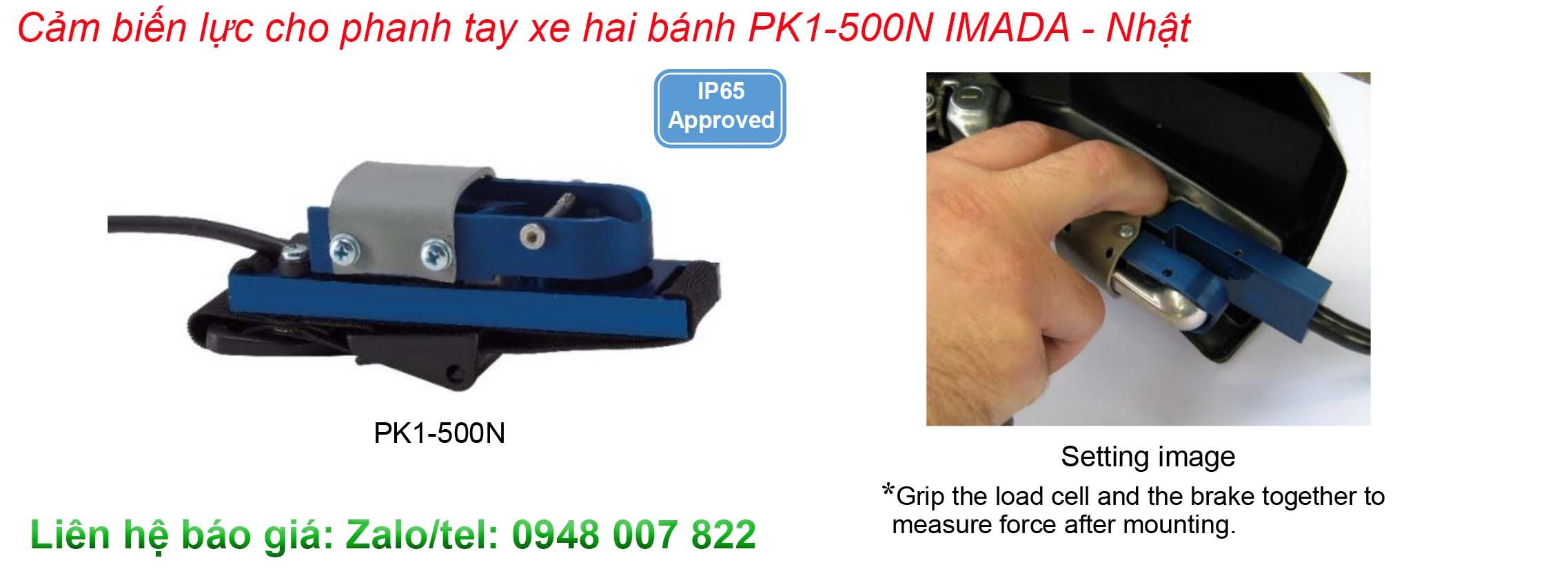 Cam bien luc cho phanh tay xe hai banh PK1 500N IMADA Nhat