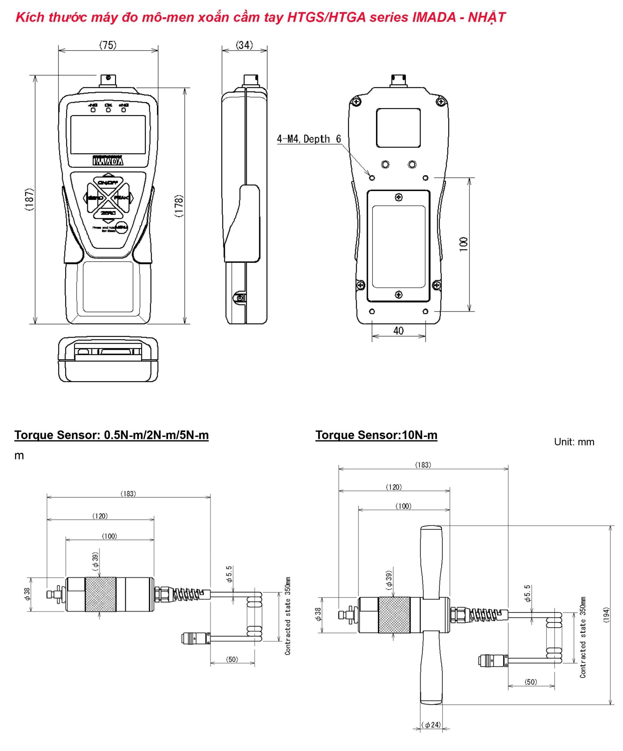 Máy đo mô-men xoắn cầm tay HTGA-2N,HTGA-5N IMADA 4 Kich thuoc may do mo men xoan cam tay HTGSHTGA series IMADA NHAT scaled