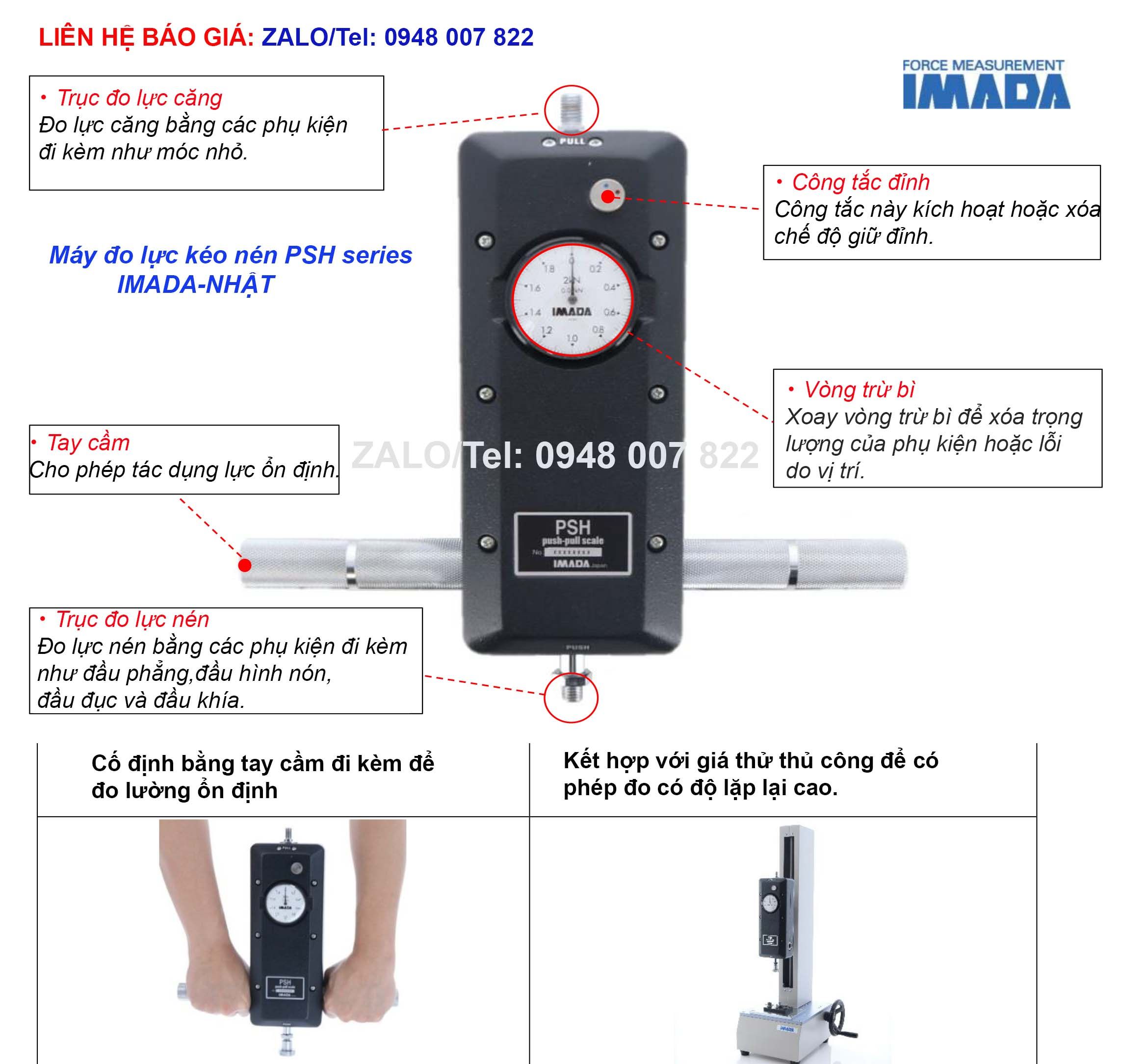Lien he bao gia may do luc keo nen PHS series IMADA