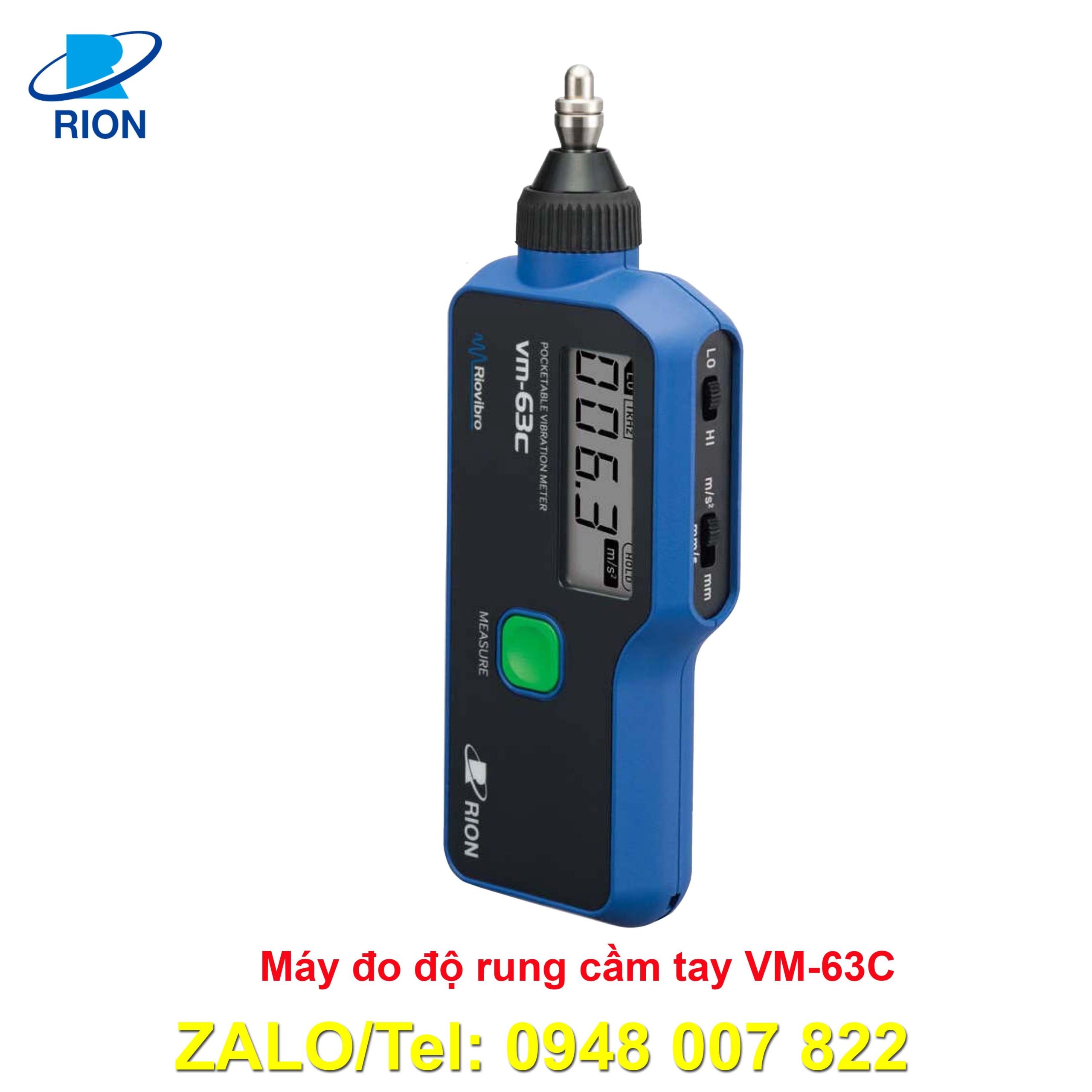Máy đo độ rung Rion VM-63C 1 May do do rung cam tay Rion VM63C
