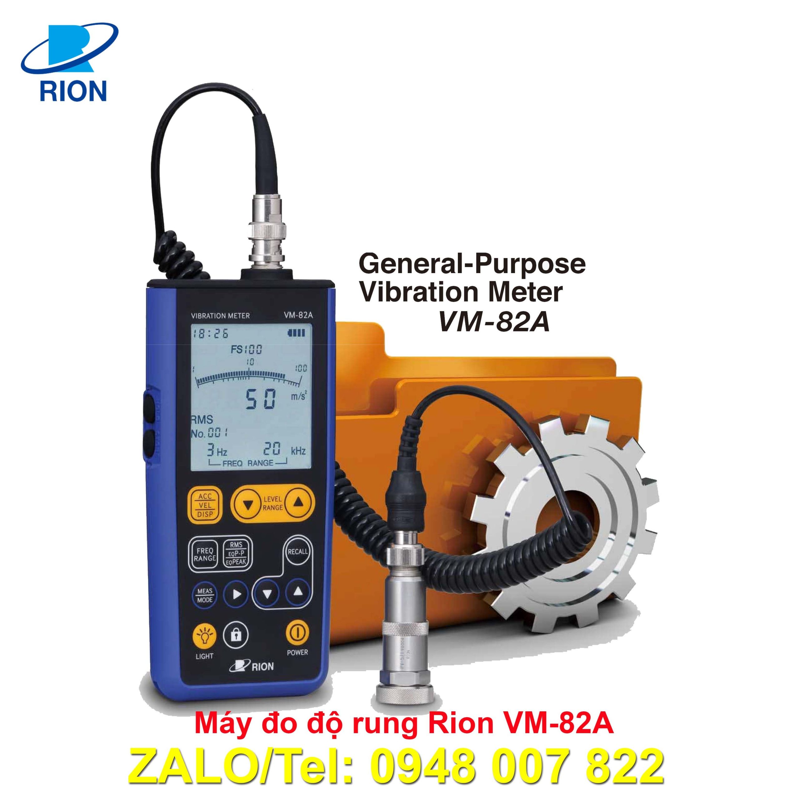 Máy đo độ rung Rion VM-82A 1 May do do rung Rion VM-82A