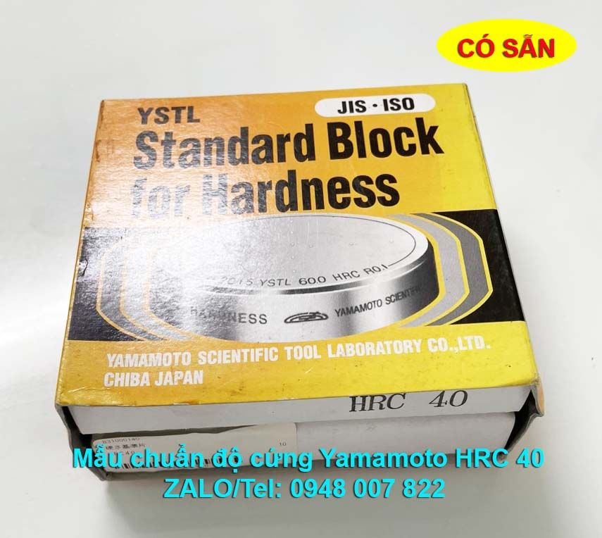 Mẫu chuẩn độ cứng Yamamoto HRC-40 4 Mau chuan do cung Yamamoto HRC 40 co san