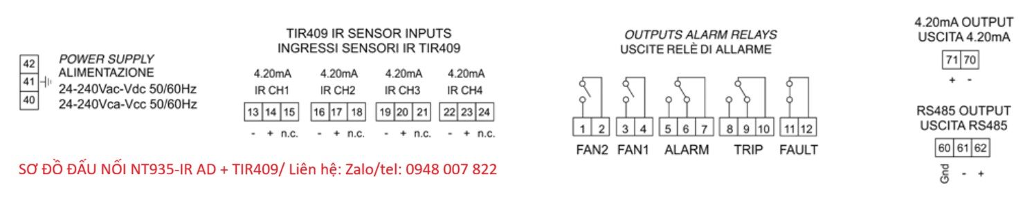so do dau noi NT935 IR AD TIR409 Tecsystem
