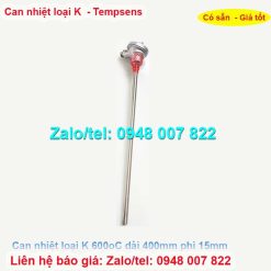 Can nhiệt loại K dài 400mm phi 15mm Tempsens