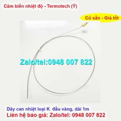 Dây cảm biến nhiệt loại K 1200oC dài 1mét phi 2mm Termotech