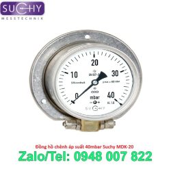 Đồng hồ chênh áp suất 40mbar Suchy MDK-20