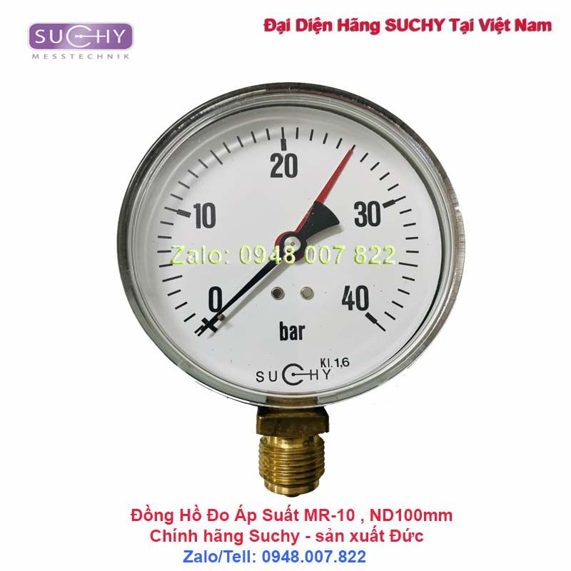 Dong ho do ap suat MR 10 100 040 40bar Suchy