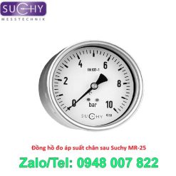 Đồng hồ đo áp suất 10bar chân sau Suchy MR-25