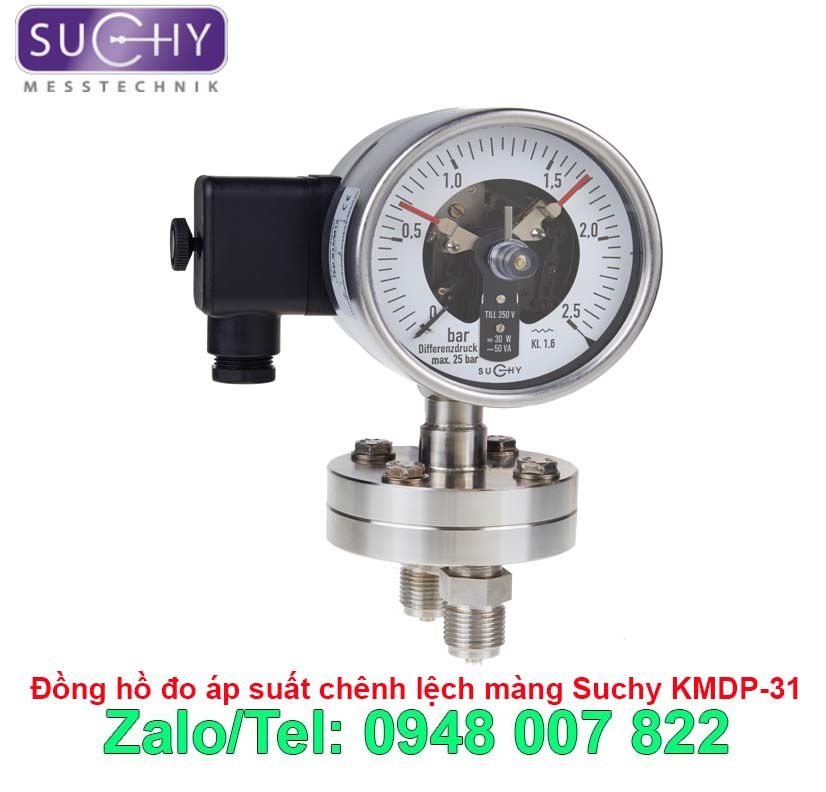 Đồng hồ đo áp suất chênh lệch màng Suchy KMDP-31