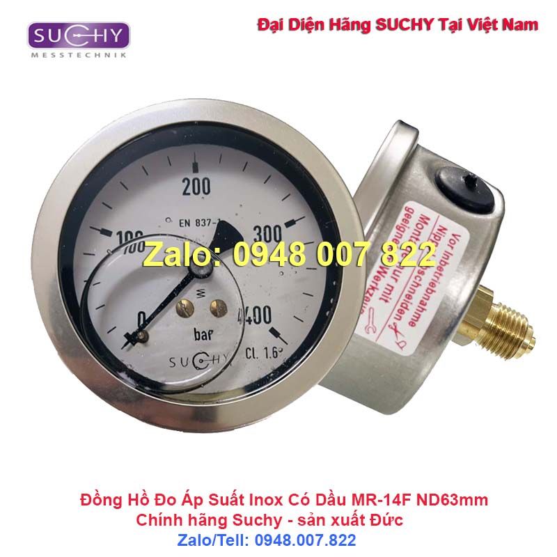 Đồng hồ đo áp suất 400bar Suchy MR-14F