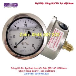 Đồng hồ đo áp suất 60bar Suchy MR-14F