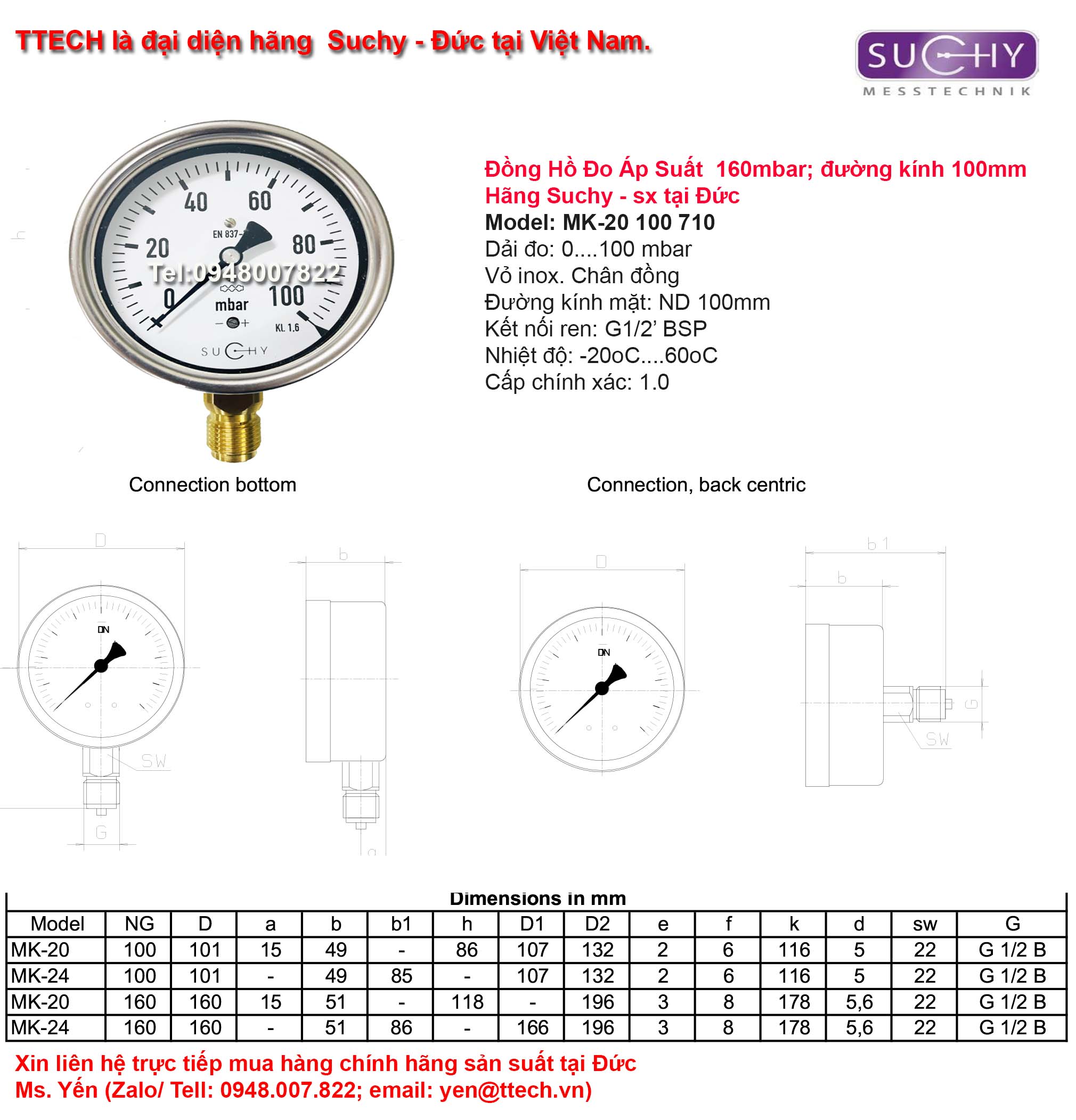 kich thuoc dong ho ap suat MK 20 100 710 100mbar SUCHY