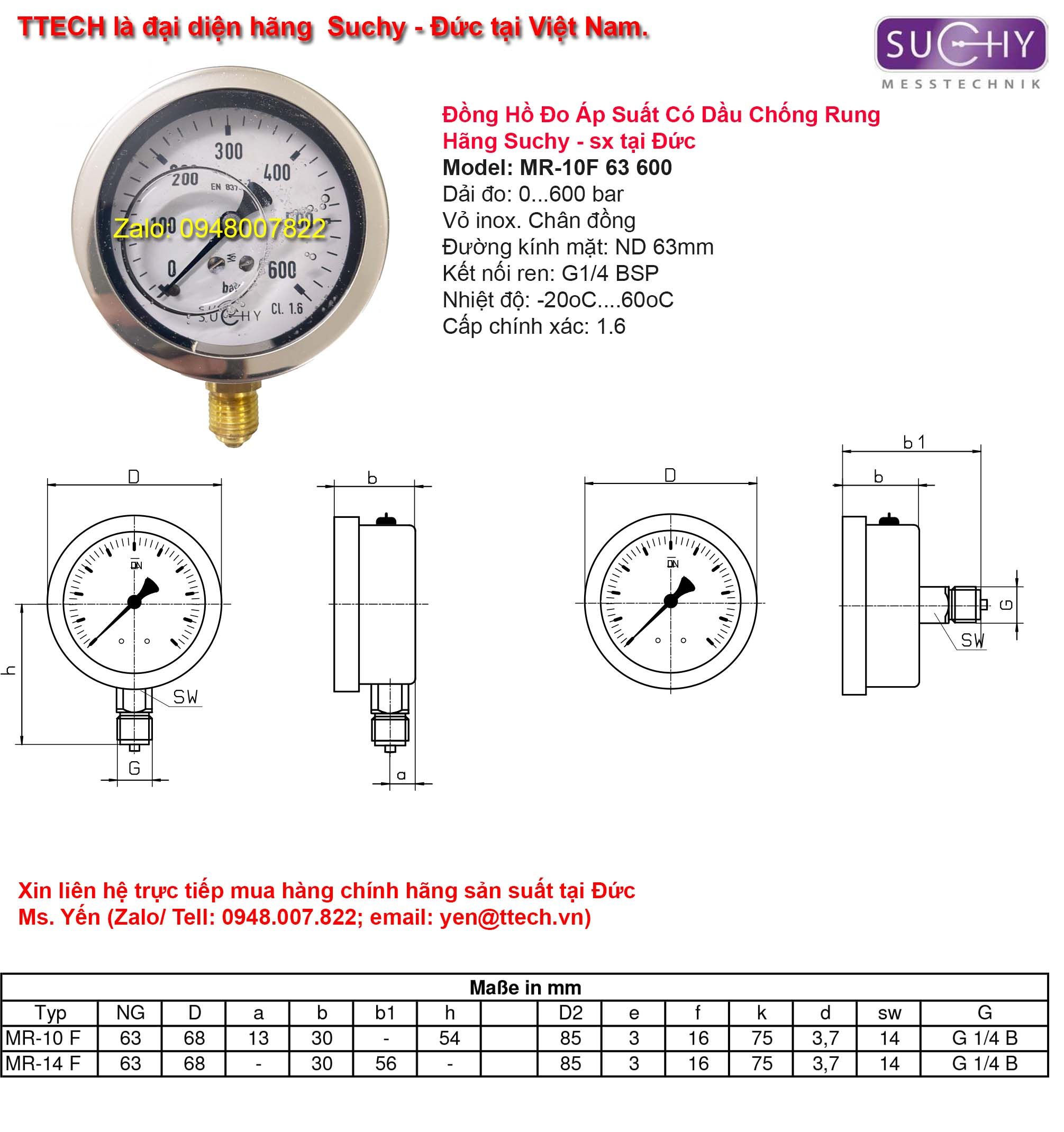 kich thuoc dong ho ap suat MR 10F600bar suchy
