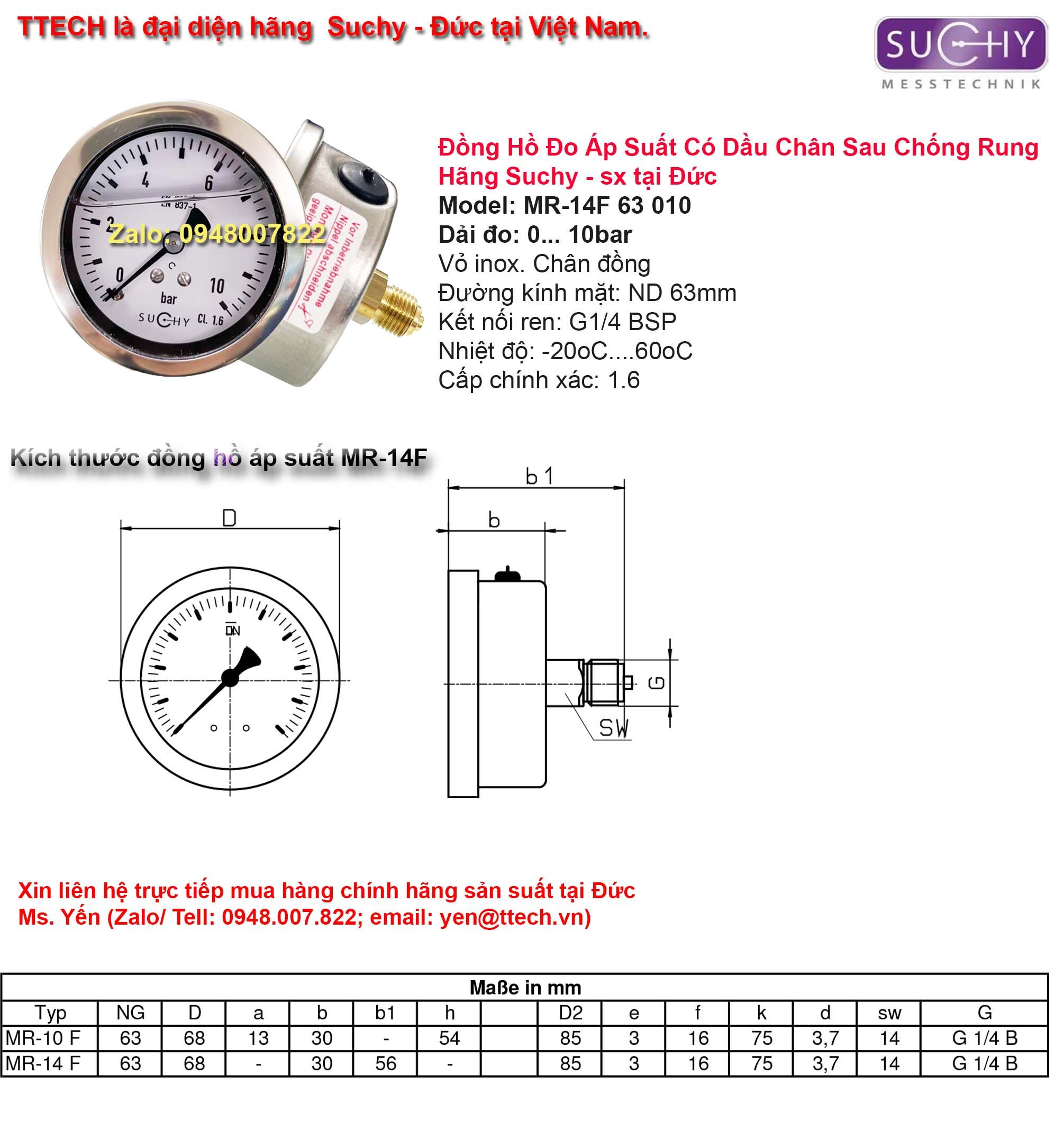 kich thuoc dong ho ap suat MR 14F 10bar suchy