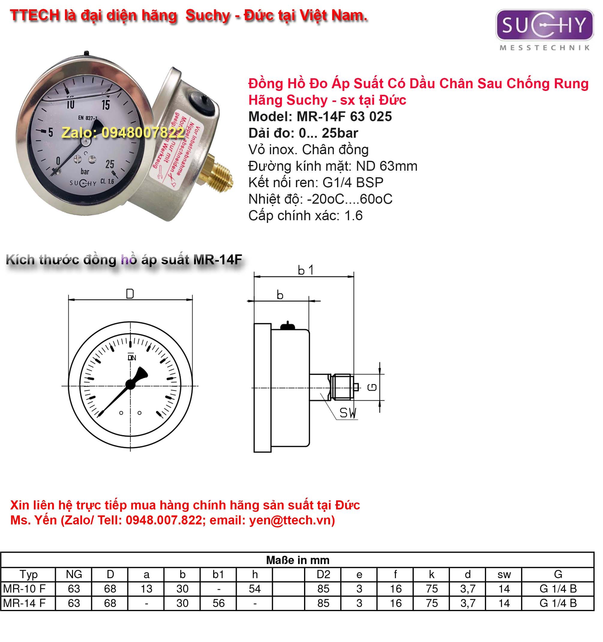 kich thuoc dong ho ap suat MR 14F 25bar suchy