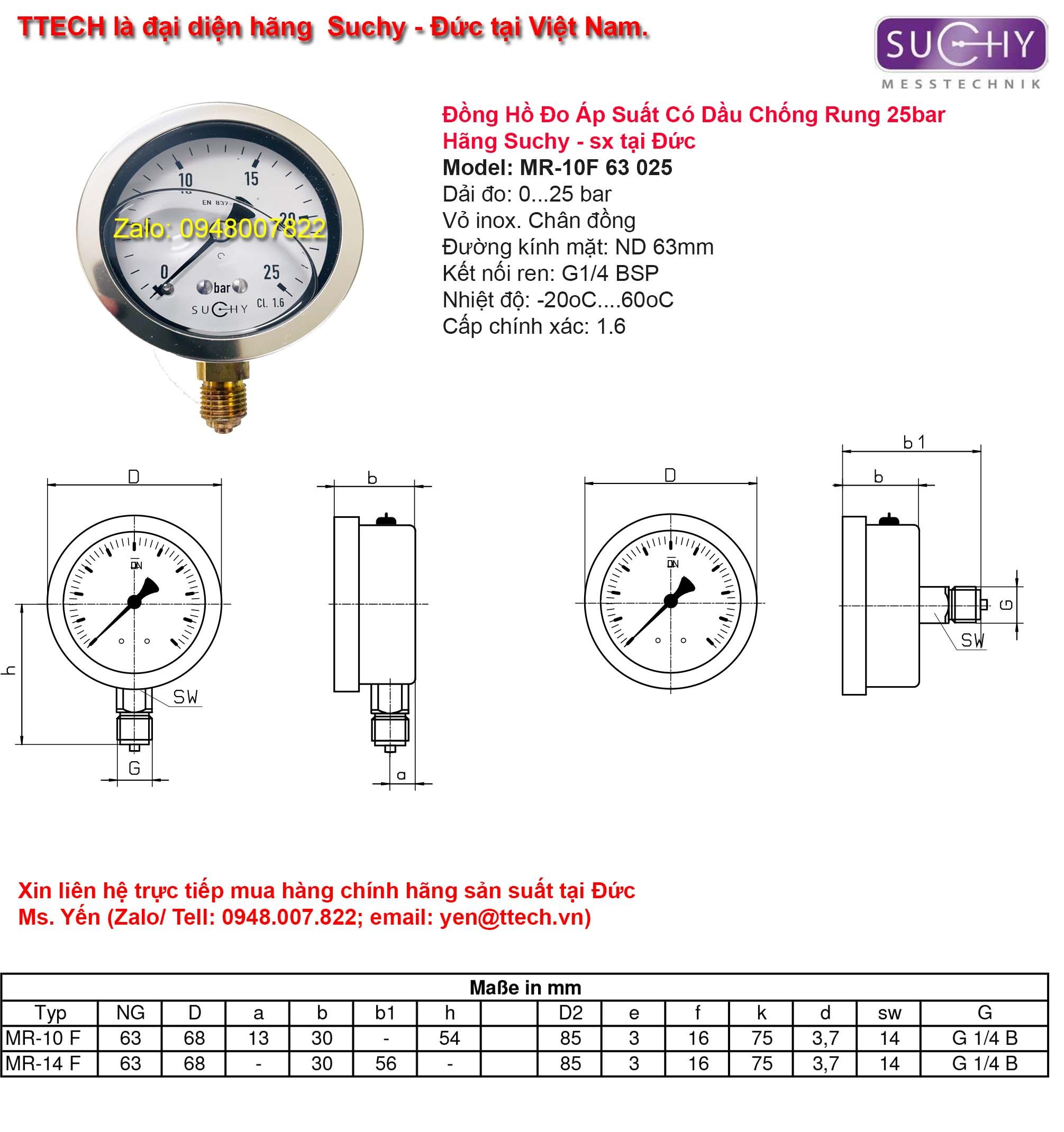 kich thuoc dong ho ap suat co dau MR 10F 25bar Suchy